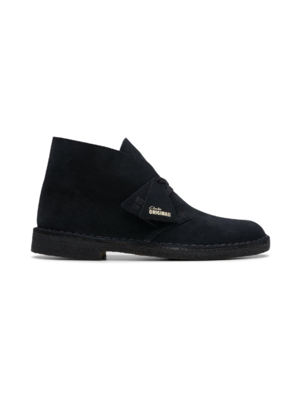 Mens Clarks Desert Boot in Black Suede. 26155480